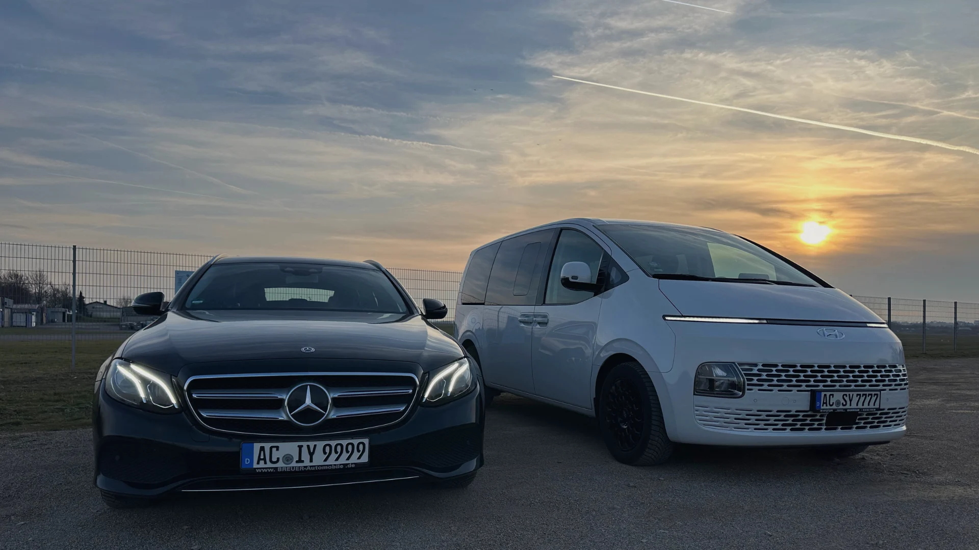 Chauffeur Service Aachen mit Mercedes E-Klasse und Hyundai Staria